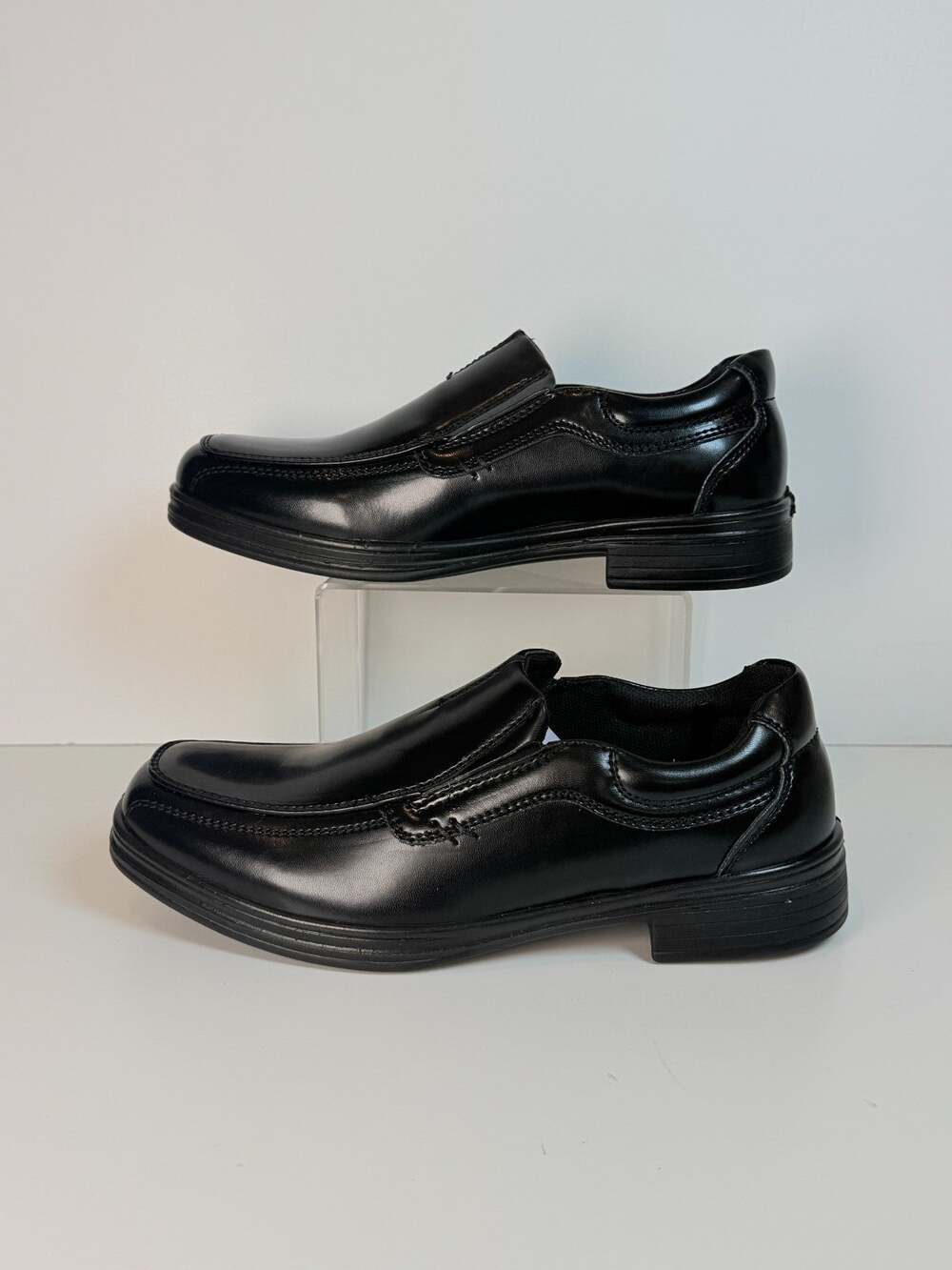 Deer Stags Wise Boys Dress Shoes Size 3 Black Slip On Loafers New in Box